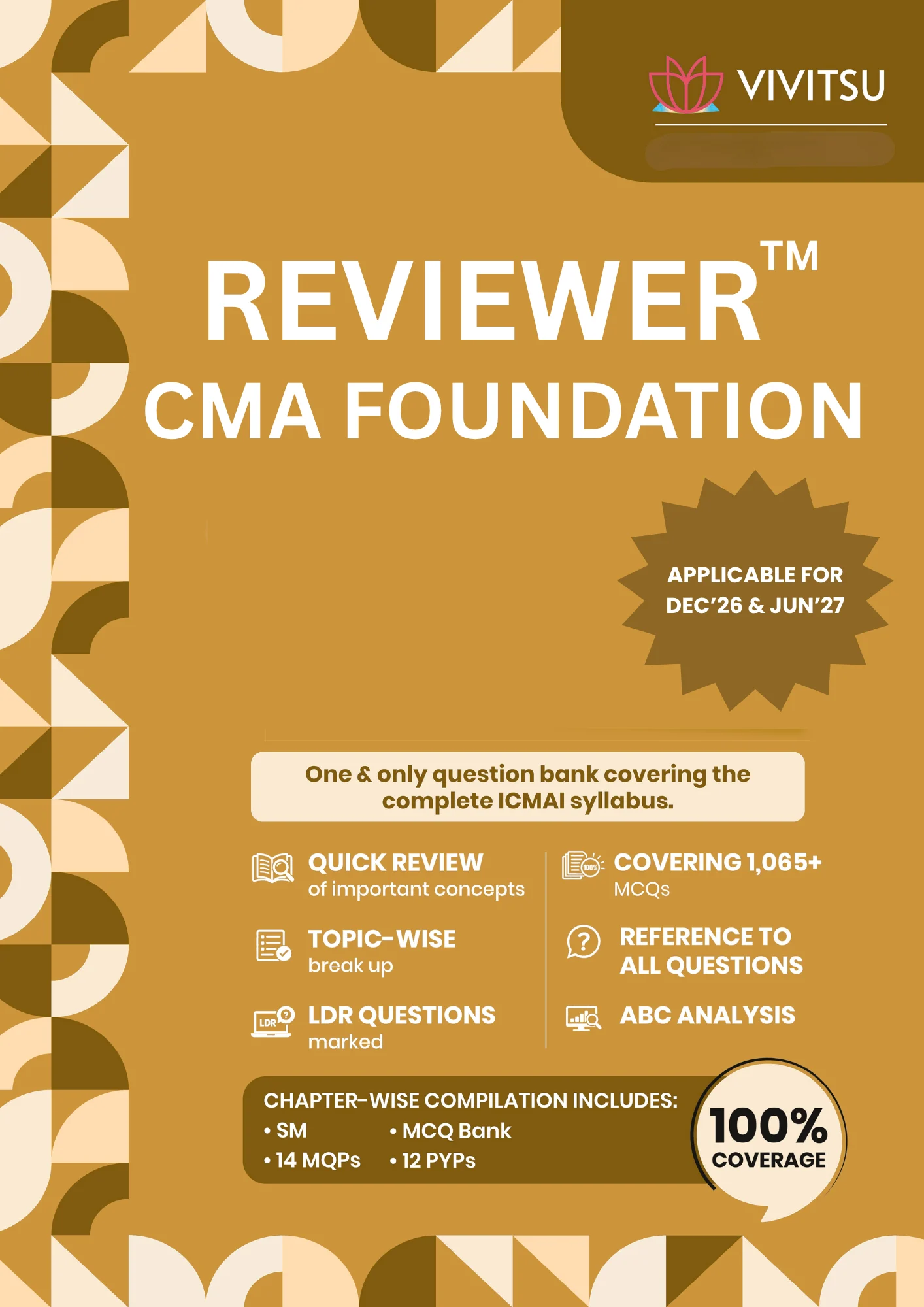 CMA Foundation Reviewer 2026 by Vivitsu — Question Bank and Study Material